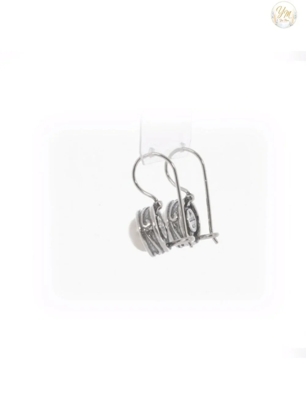 Sterling Silver Freshwater Pearl Drop Earrings for Women 8mm Dangle